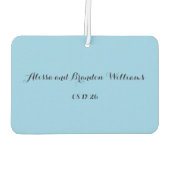 Hochzeitsdankeschön-Geschenk Autolufterfrischer (Rückseite)