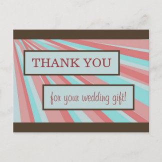 Hochzeitsdankkarte - Einfach Postkarte