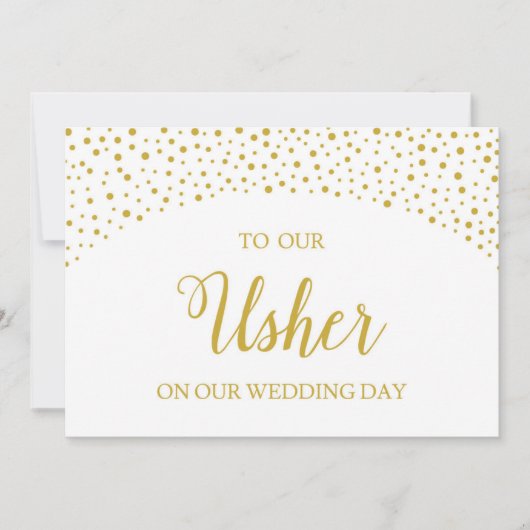 Hochzeitsdankkarte für Usher Einladung (Vorderseite)