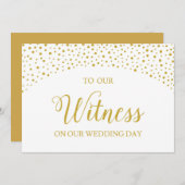 Hochzeitsdankkarte für Zeuge Einladung (Vorne/Hinten)