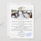 Hochzeitsdankkarte mit Foto | Handschriftlich Dankeskarte (Rückseite)