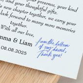 Hochzeitsdankkarte mit Foto | Handschriftlich Dankeskarte