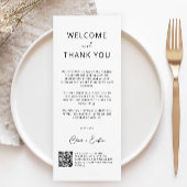 Hochzeitsdankkarte mit Qr-Code,