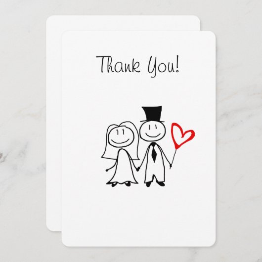 Hochzeitsdankkarten Dankeskarte (Vorne/Hinten)