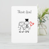 Hochzeitsdankkarten Dankeskarte (Stehend Vorderseite)