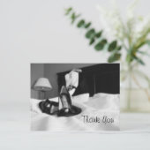 Hochzeitsdankkarten Postkarte (Stehend Vorderseite)