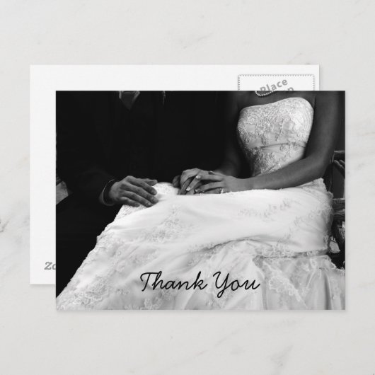 Hochzeitsdankkarten Postkarte (Vorne/Hinten)