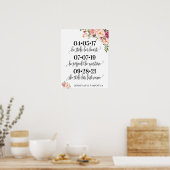 Hochzeitsdatum am besten am Tag Poster (Küche)