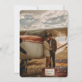 Hochzeitsdatum-Foto Vintage-Koffer Save The Date (Vorderseite)