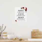 Hochzeitsdatum: Jubiläum Poster (Küche)