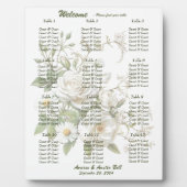 Hochzeitsdecke mit weißen Rosen Fotoplatte (Vorderseite)