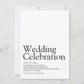 Hochzeitsdefinition Einladung (Vorderseite)