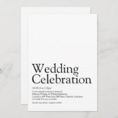 Hochzeitsdefinition Einladung (Vorne/Hinten)