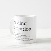 Hochzeitsdefinitions-Party Kaffeetasse (Vorderseite Links)
