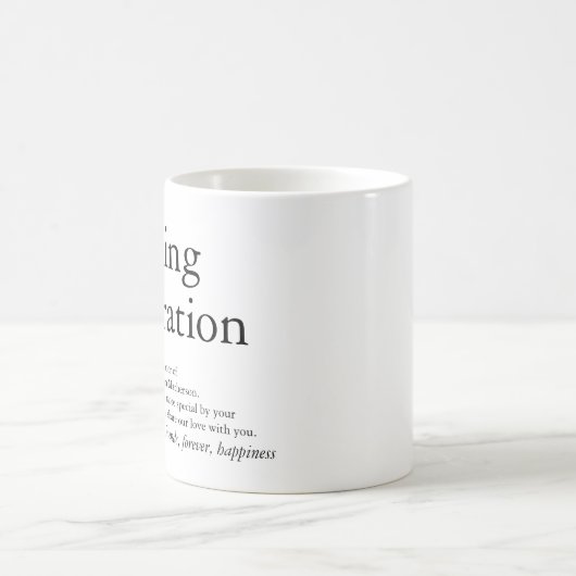 Hochzeitsdefinitions-Party Kaffeetasse (Mittel)