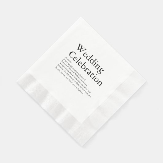 Hochzeitsdefinitions-Party Serviette (Ecke)