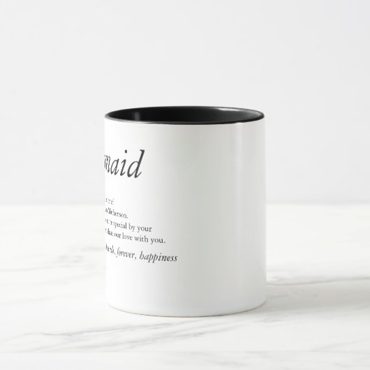 Hochzeitsdefinitions-Party Tasse (Zentrum)