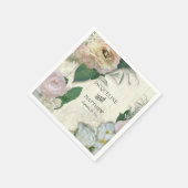 Hochzeitsdekor Moderne Vintage Hübsche Blüte Rusti Serviette (Ecke)