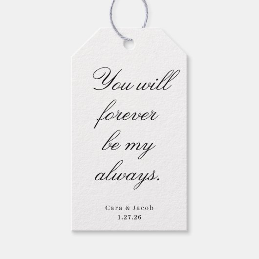 Hochzeitsdekoration, Brautdusche Dekoration Geschenkanhänger (Vorderseite)