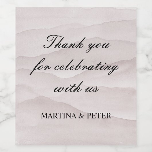 Hochzeitsdekoration für abstrakte staubige Rose Weinetikett (Einzelnes Label)