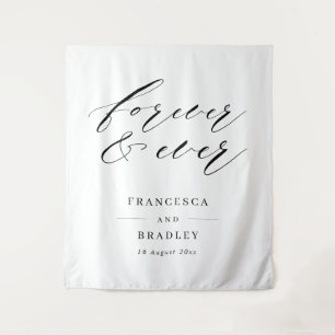 Hochzeitsdekoration für die Trauung Forever and Ev Wandteppich