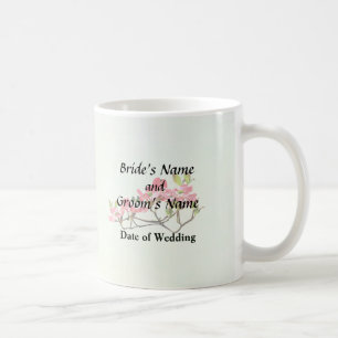 Hochzeitsdekoration mit rosa Dogwood Kaffeetasse