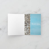 Hochzeitsdesign am Meeresstrand Dankeskarte (Innenseite)