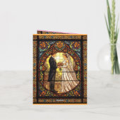 Hochzeitsdesign aus traditionellem Hartglas Einladung (Rückseite)