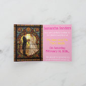 Hochzeitsdesign aus traditionellem Hartglas Einladung (Innenseite)