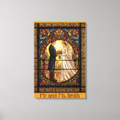 Hochzeitsdesign aus traditionellem Hartglas Leinwanddruck (Vorderseite)