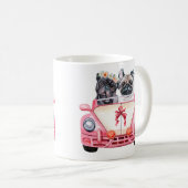 Hochzeitsdesign des Mops Kaffeetasse (VorderseiteRechts)