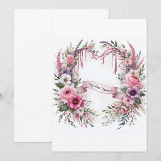 Hochzeitsdesign Einladung (Vorne/Hinten)