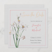 Hochzeitsdesign für Berufliche Blume Save the Date Einladung (Vorne/Hinten)