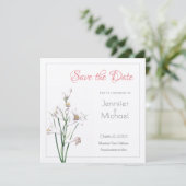Hochzeitsdesign für Berufliche Blume Save the Date Einladung (Stehend Vorderseite)