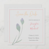 Hochzeitsdesign für Berufliche Blume Save the Date Einladung (Vorne/Hinten)