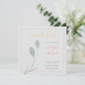 Hochzeitsdesign für Berufliche Blume Save the Date Einladung (Stehend Vorderseite)