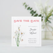 Hochzeitsdesign für Berufliche Blume Save the Date Einladung (Stehend Vorderseite)