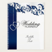 Hochzeitsdesign für Navy Blue Floral Planer (Vorderseite)