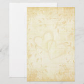 Hochzeitsdesign mit altem Papier (Vorne/Hinten)