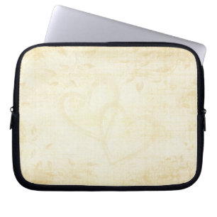 Hochzeitsdesign mit altem Papier Laptopschutzhülle