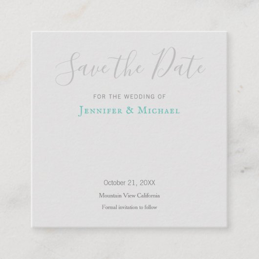 Hochzeitsdesign Modernes Design Save the Date Begleitkarte (Vorderseite)