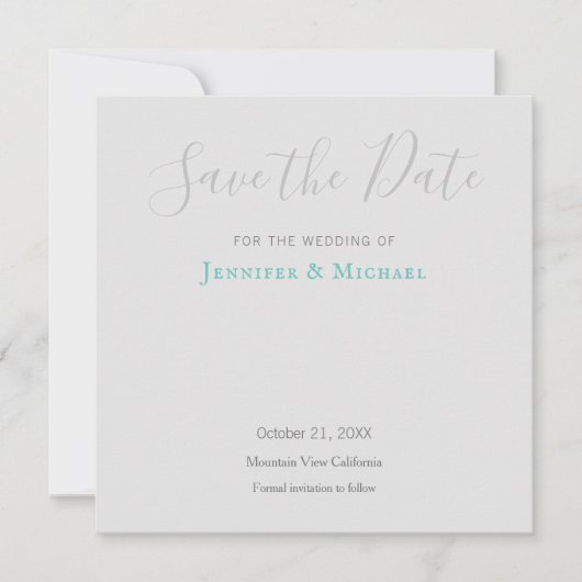 Hochzeitsdesign Modernes Design Save the Date Dankeskarte (Vorderseite)