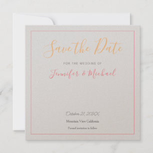 Hochzeitsdesign Modernes Design Save the Date Einladung