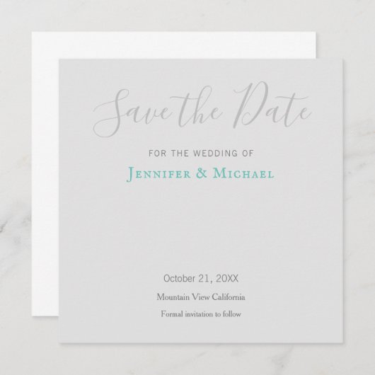 Hochzeitsdesign Modernes Design Save the Date Einladung (Vorne/Hinten)