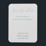 Hochzeitsdesign Modernes Design Save the Date Magnet<br><div class="desc">Dieses Design,  das ein modernes,  stilvolles und attraktives Aussehen hat,  wird sofort die Aufmerksamkeit aller um Sie herum anziehen.</div>