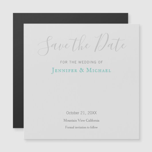 Hochzeitsdesign Modernes Design Save the Date Magneteinladung (Vorne/Hinten)