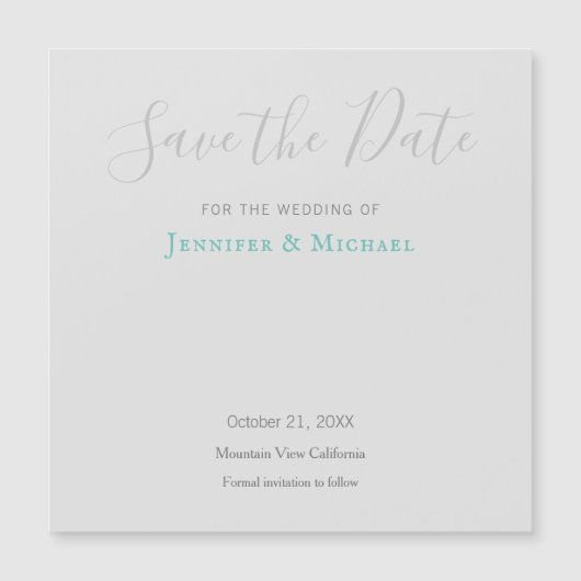 Hochzeitsdesign Modernes Design Save the Date Magneteinladung (Vorderseite)