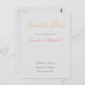 Hochzeitsdesign Modernes Design Save the Date Postkarte (Vorne/Hinten)