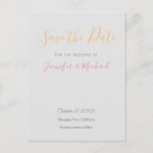 Hochzeitsdesign Modernes Design Save the Date Postkarte (Vorderseite)