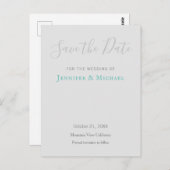 Hochzeitsdesign Modernes Design Save the Date Postkarte (Vorne/Hinten)